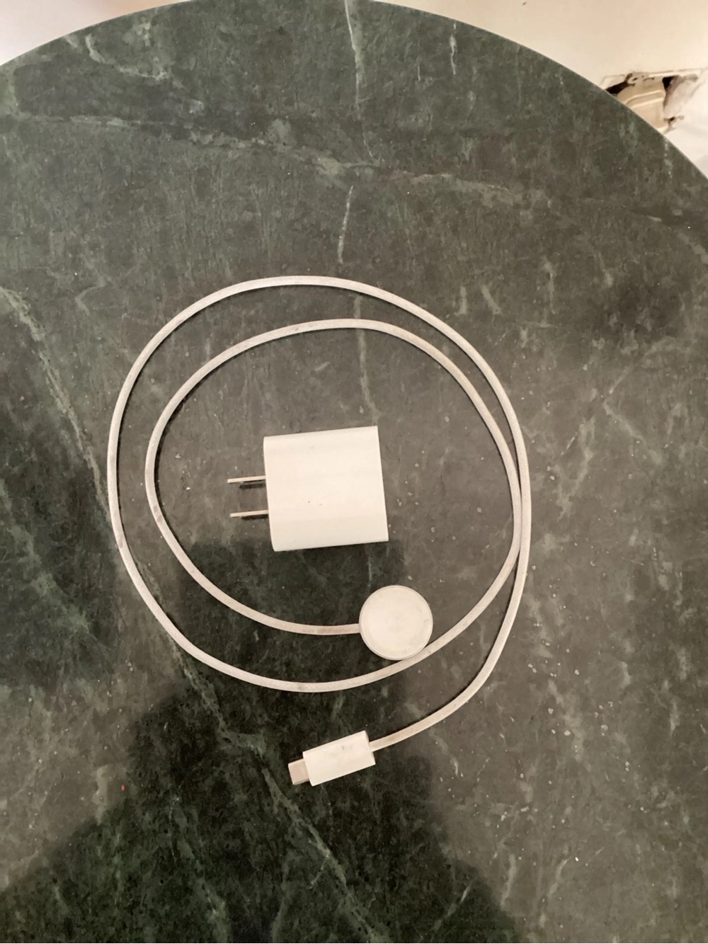 White Apple Watch Magnetic Charging Cable